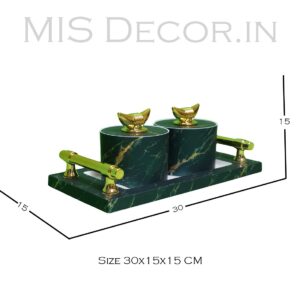 Luxury Marble Finish Dry Fruit Serving Set - Image 7