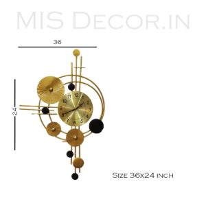 Modern Gold & Black Wall Clock - Image 8