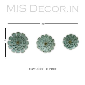 Trio Bloom Metal Wall Art Set - Image 3