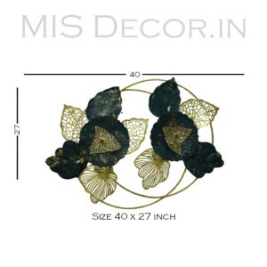 Elegant Metal Leaf and Flower Wall Art - Image 4