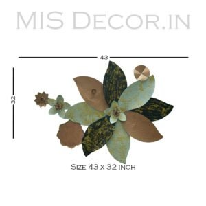 Multicolor Metal Leaf Flower Wall Art - Image 5