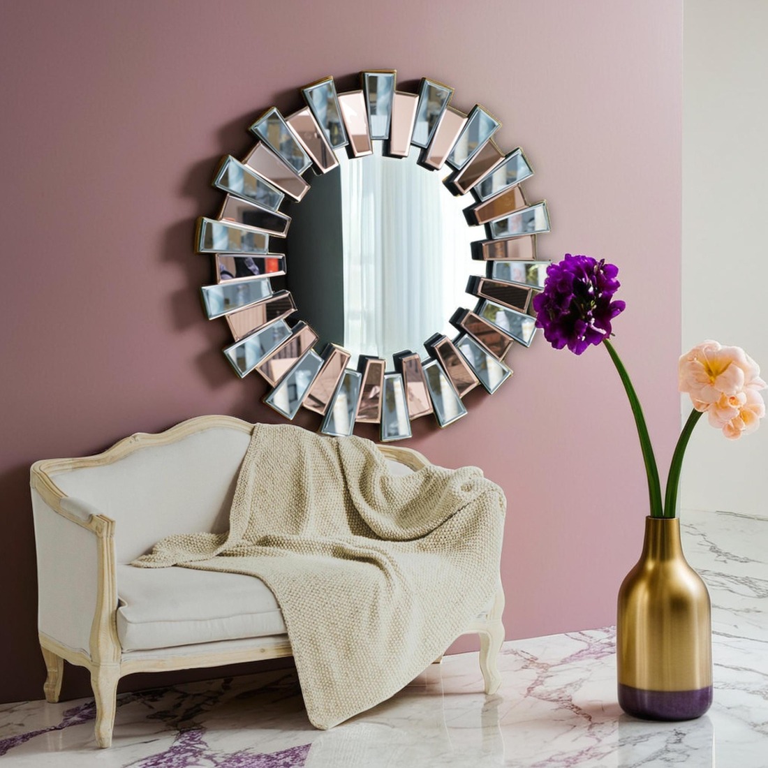 Radiant Sunburst Decorative Mirror