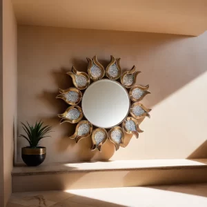 Elegant Flame-Inspired Wall Decor Mirror - Image 9