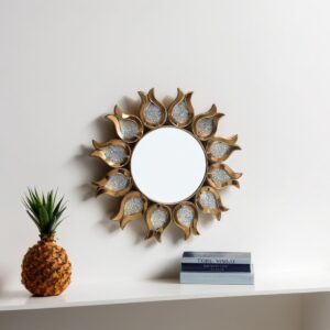 Elegant Flame-Inspired Wall Decor Mirror - Image 1