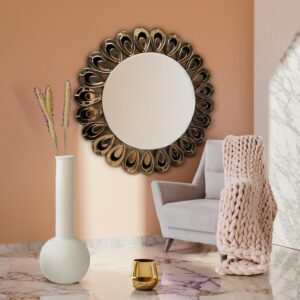 Regal Radiance Teardrop Wall Mirror - Image 1