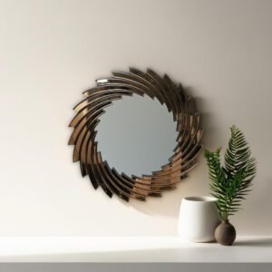 Modern Spiral Reflective Wall Art - Image 5
