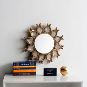 Elegant Flame-Inspired Wall Decor Mirror - Image 8