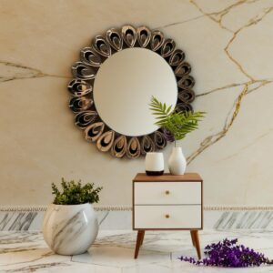 Regal Radiance Teardrop Wall Mirror - Image 7