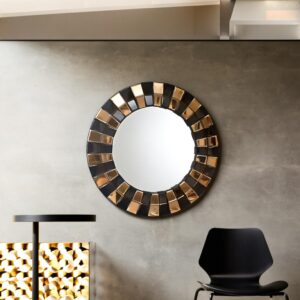 Elegant Black & Gold Decorative Wall Mirror - Image 7