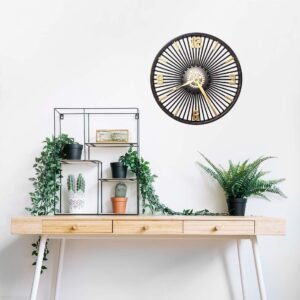 Golden Wheel Wall Clock - Image 2