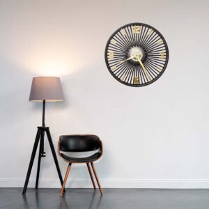 Golden Wheel Wall Clock - Image 3
