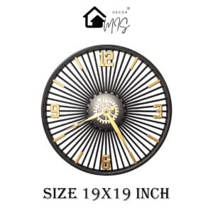 Golden Wheel Wall Clock - Image 8