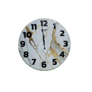 Golden Marble Round Wall Clock - Image 4