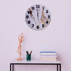 Golden Marble Round Wall Clock - Image 5