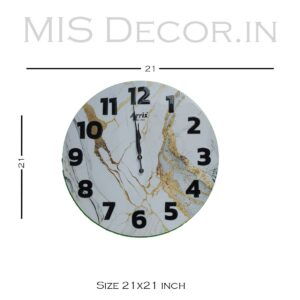 Golden Marble Round Wall Clock - Image 6