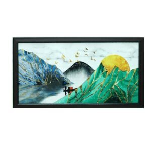 Golden Sunrise Mountain Acrylic - Image 2