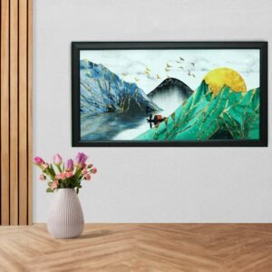 Golden Sunrise Mountain Acrylic - Image 3