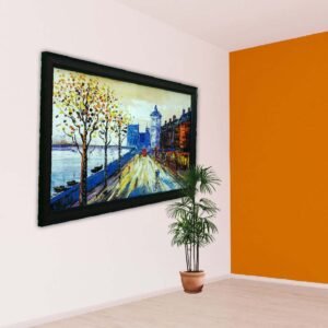 Modern Cityscape Acrylic Wall Painting - Image 6