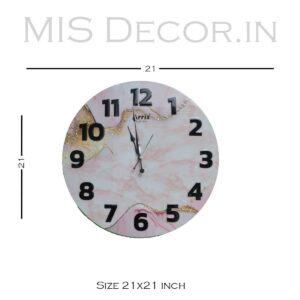 Pink Marble Round Wall Clock - Image 6