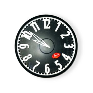 Fluorescent Round Black Wall Clock with Dome Glass - Image 5