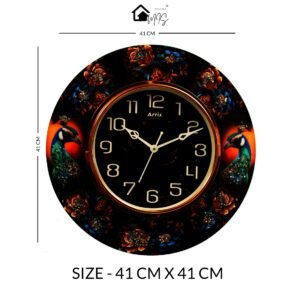 Ember Peacock Resin Clock - Image 2