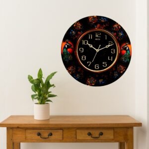 Ember Peacock Resin Clock - Image 3