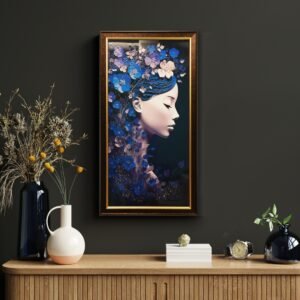 Floral Dream Lady Resin Painting - Image 3