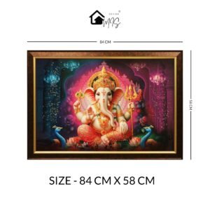 Ganesha Divin Crystal Embossed Framed Painting - Image 2