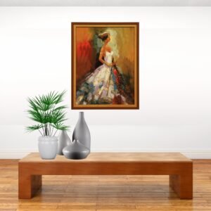 Glamorous girl painting watercolor - Image 1