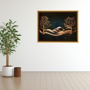 Golden Dear and tree night - Image 1