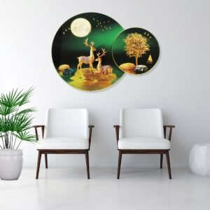 Golden Dear with mood Green BG - Image 2