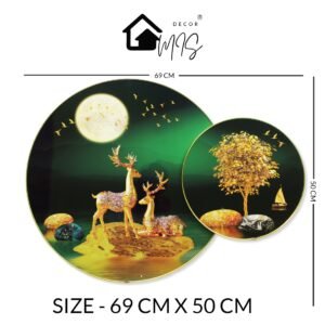 Golden Dear with mood Green BG - Image 3