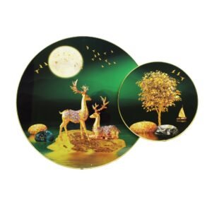 Golden Dear with mood Green BG - Image 6