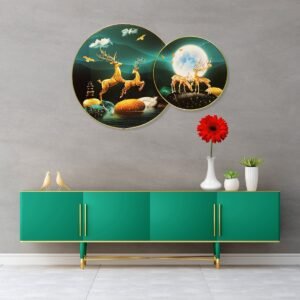 Golden Deer in Moonlit Tranquility - Image 4