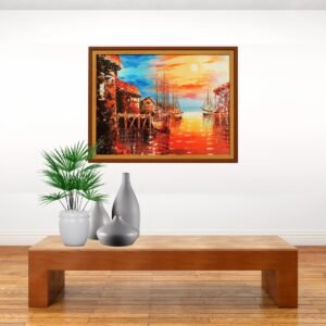 Golden Harbor at Dusk - Image 1