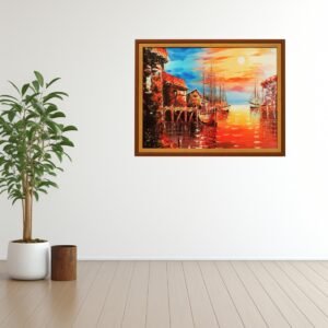 Golden Harbor at Dusk - Image 6