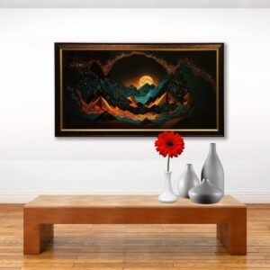 Golden Moonlit Mountain - Image 3