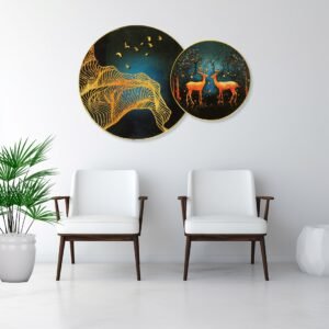 Golden Waves & Forest Stag Harmony - Image 2