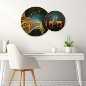 Golden Waves & Forest Stag Harmony - Image 5