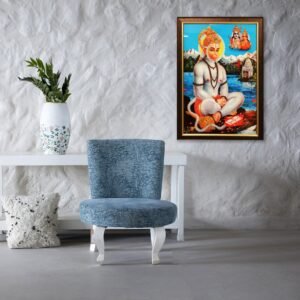 Jai Hanuman Crystal Embossed Framed Painting - Image 3