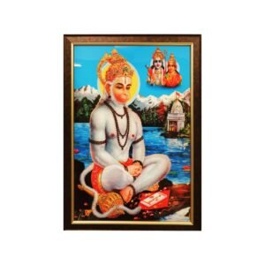 Jai Hanuman Crystal Embossed Framed Painting - Image 6