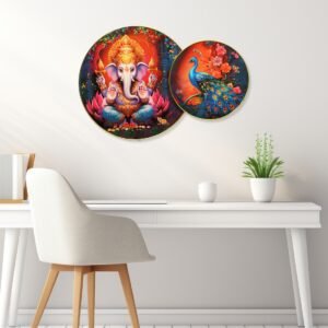 Lord Ganesha with Peacock Vibrant - Image 5