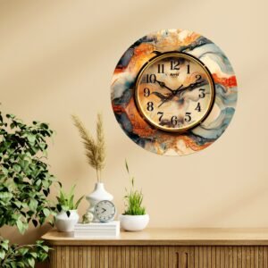 Luxe Floral Resin Clock - Image 1