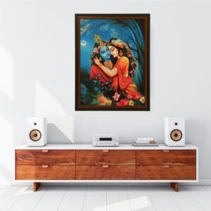 Radha Krishan Blue Background - Image 1