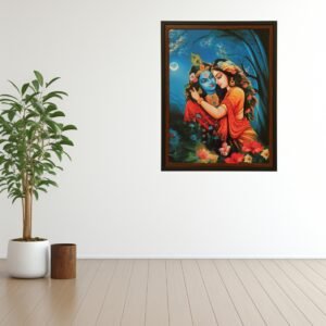 Radha Krishan Blue Background - Image 4