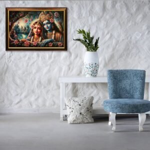 Radha Krishan Couple Crystal Embossed - Image 1