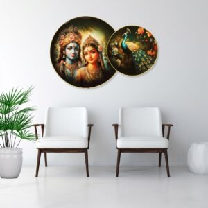 Radha Krishna with Majestic Peacock - Image 2