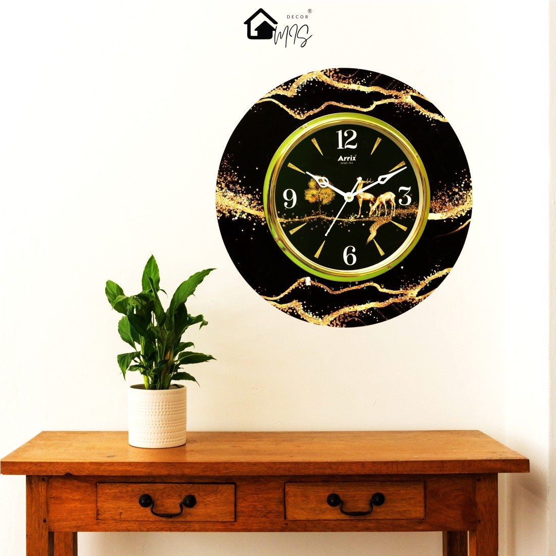 Royal Dear Garaden Resin Clock