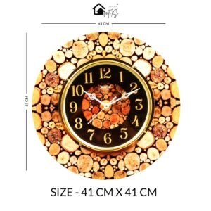 Rustic Timber Resin Clock - Image 2