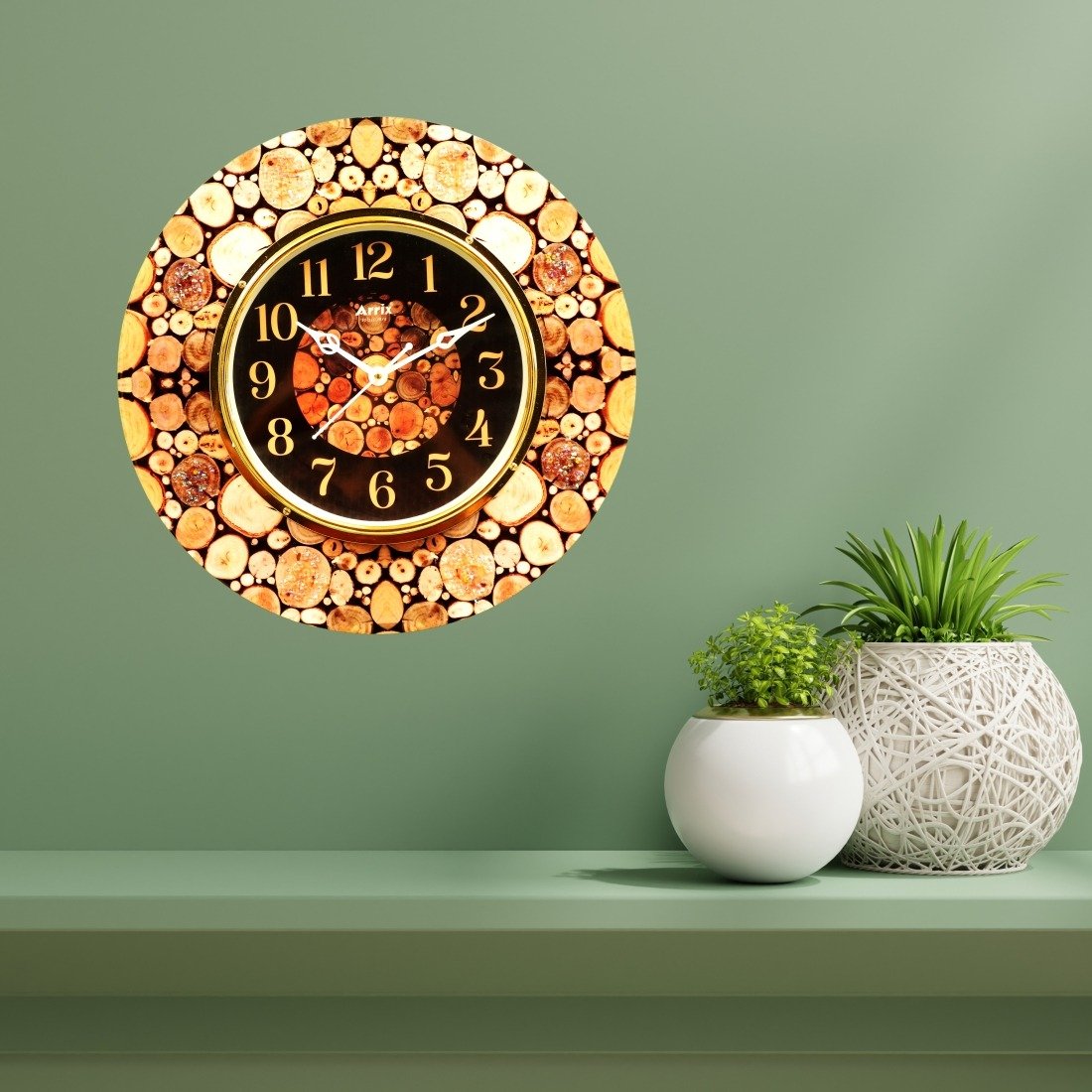 Rustic Timber Resin Clock
